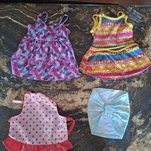 American Girl Brand Vibrant Doll Dresses, Top & Apron Bundle
